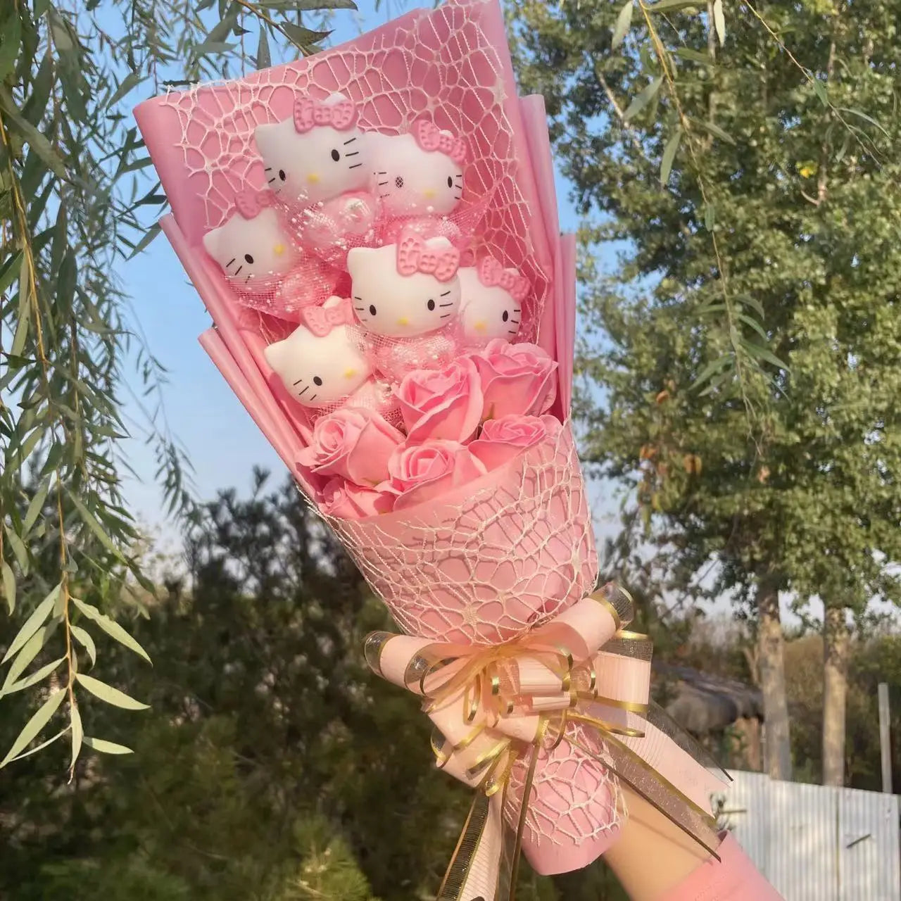 Cartoon Hello kitty Plush Bouquet