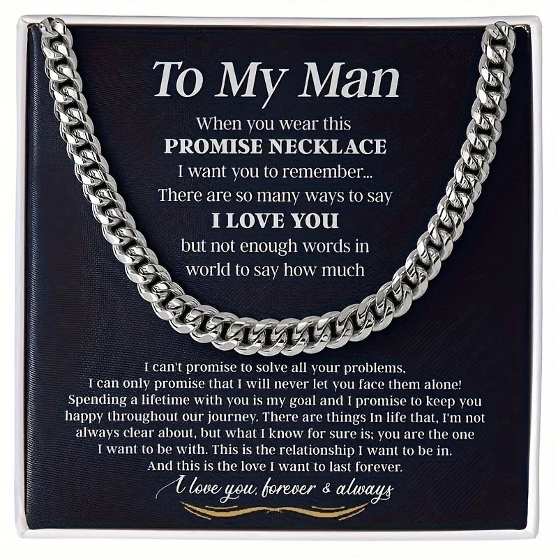 To My Man Promise Necklace