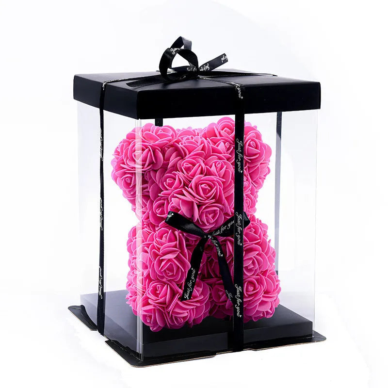 Rose Bear Artificial Foam Flower Bear