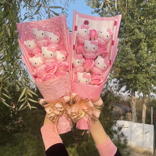 Cartoon Hello kitty Plush Bouquet