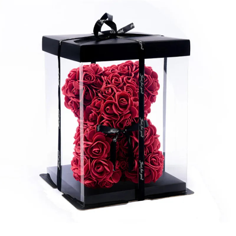 Rose Bear Artificial Foam Flower Bear